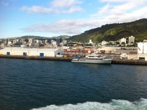 Leaving Wellington behind on the Inter Island ferry